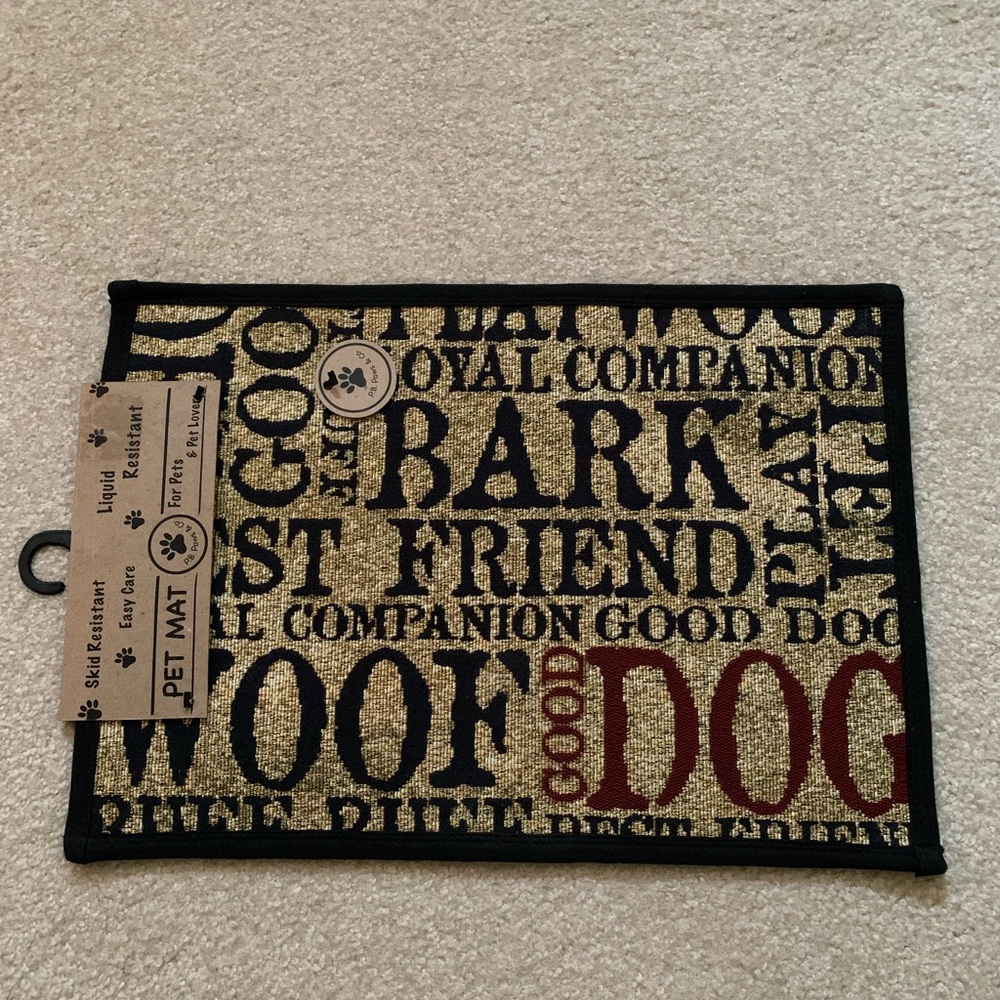 Stylish Doggie Pet Mat - Black and Gold